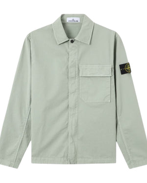 Stone Island Organic Twill Sage Green Overhsirt