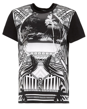 BALMAIN TH01601I296 Balmain Resort Logo Black T-Shirt EAB BLACK T-SHIRT MALE S