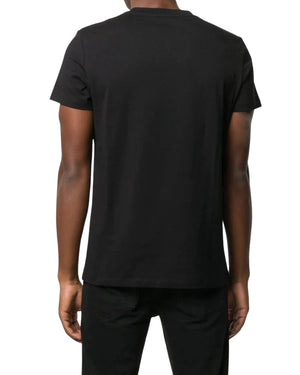 BALMAIN UH01601I380 Balmain Paris Multi Logo Black T-Shirt EAB BLACK T-SHIRT MALE S