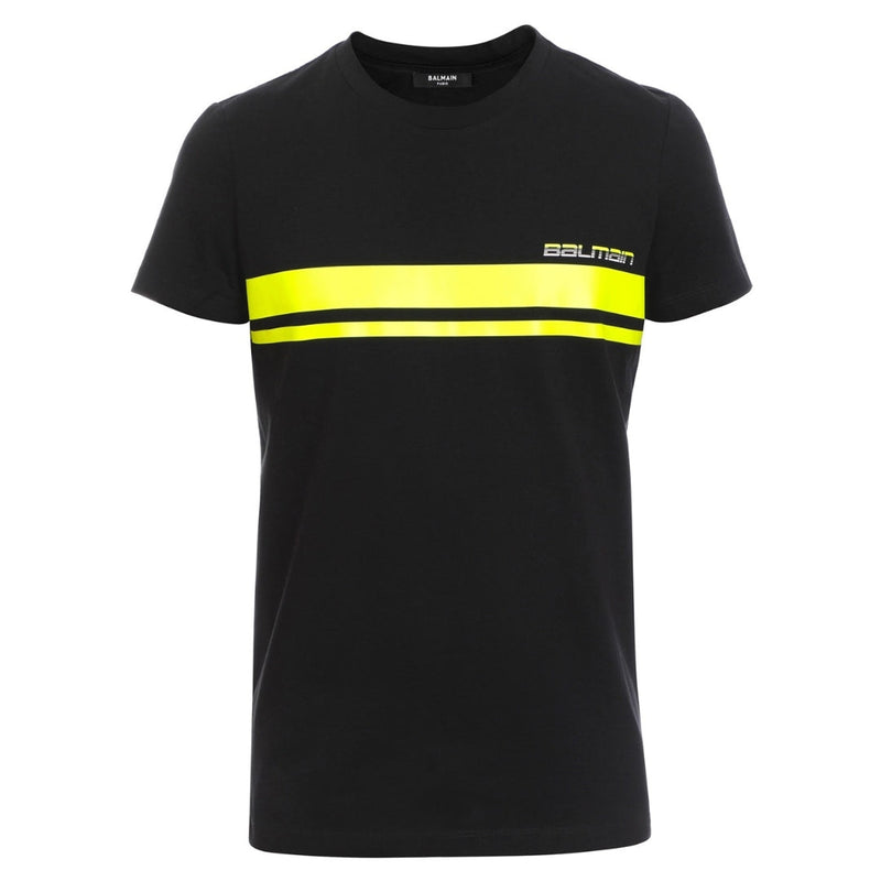 Balmain Balmain Neon Logo Black T-Shirt — buy online at Garment Vault