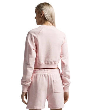 Casablanca Printed Cropped Sweatshirt Equipement Sportif Pink Sweatshirts Womens
