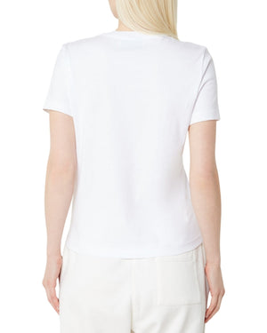 Casablanca Printed Fitted  T-Shirt Casa Way White  T-Shirts Womens