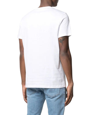 BALMAIN YH1EF000BB20 Balmain Paris Embossed Logo White T-Shirt 0FA WHITE T-SHIRT MALE S