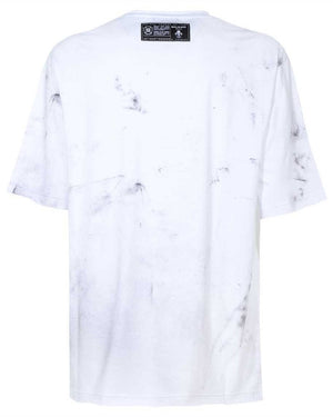 BALMAIN YU1EH035GB83 Balmain Sketch Drawing Logo White T-Shirt EAB WHITE T-SHIRT MALE S