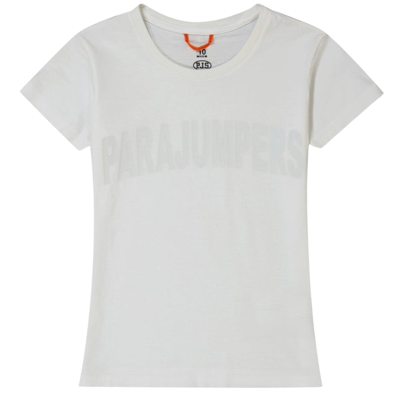 Parajumpers Parajumpers Cristie Brand Logo Off White T-Shirt — buy online at Garment Vault