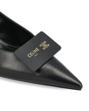 Celine Signature Slingbacks in Black