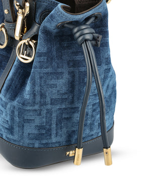 Fendi Baguette Denim Shoulder Bag
