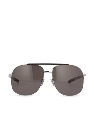 Gucci Navigator Silver Sunglasses