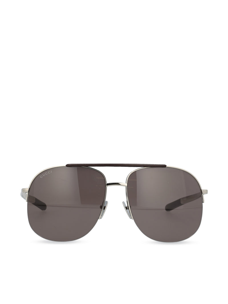Gucci Gucci Navigator Silver Sunglasses — buy online at Garment Vault