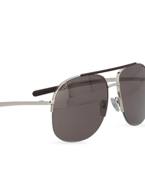 Gucci Navigator Silver Sunglasses