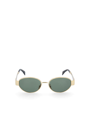 Celine Triomphe Metal 01 - Gold and Green