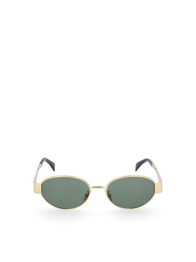 CELINE Celine Triomphe Metal 01 - Gold and Green — buy online at Garment Vault