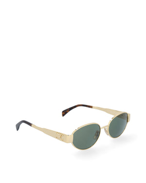 Celine Triomphe Metal 01 - Gold and Green