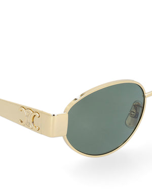 Celine Triomphe Metal 01 - Gold and Green