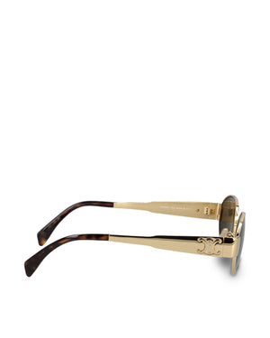 Celine Triomphe Metal 01 - Gold and Green