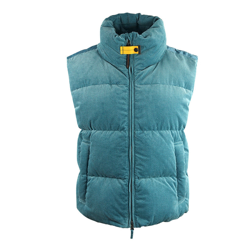 Parajumpers Parajumpers Jam Alta Marea Blue Corduroy Down Gilet Jacket — buy online at Garment Vault