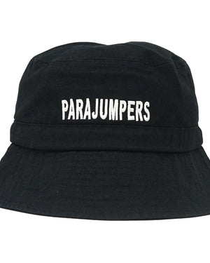 Parajumpers Bold Embroidered Logo Black Bucket Hat