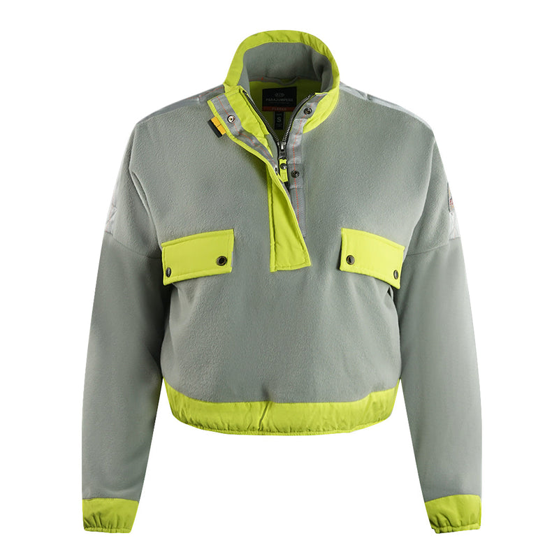 Parajumpers Parajumpers Soraya Grey Half Zip Crop Sweatshirt — buy online at Garment Vault