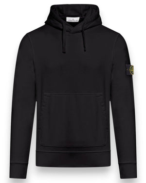 Stone Island, Black Hoodie. Organic Cotton - True Labels