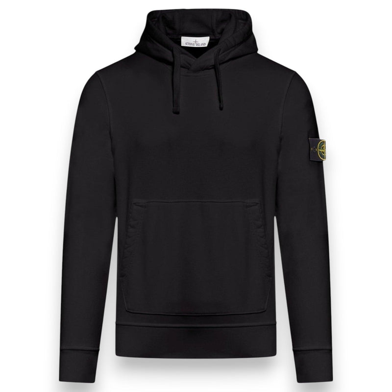 Stone Island, Black Hoodie. Organic Cotton - True Labels