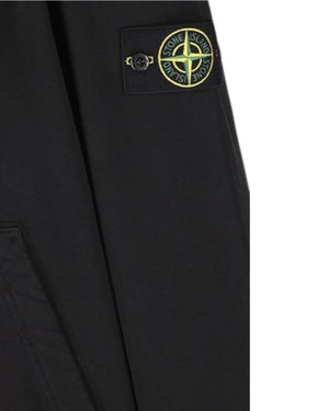 Stone Island, Black Hoodie. Organic Cotton - True Labels