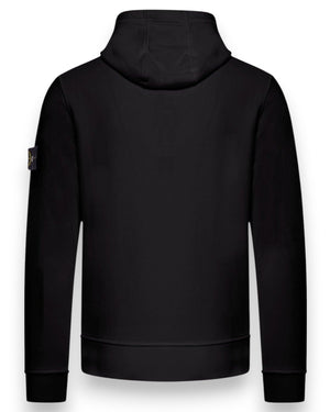 Stone Island, Black Hoodie. Organic Cotton - True Labels