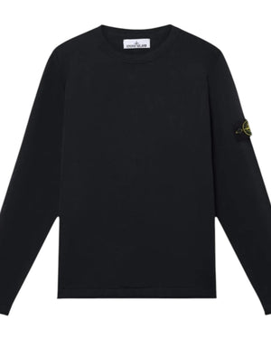 Stone Island, Navy Light Knit Crewneck Jumper