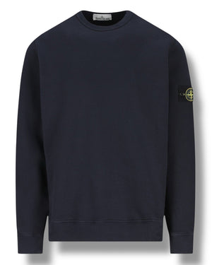 Stone Island, Navy Organic Cotton Sweatshirt - True Labels