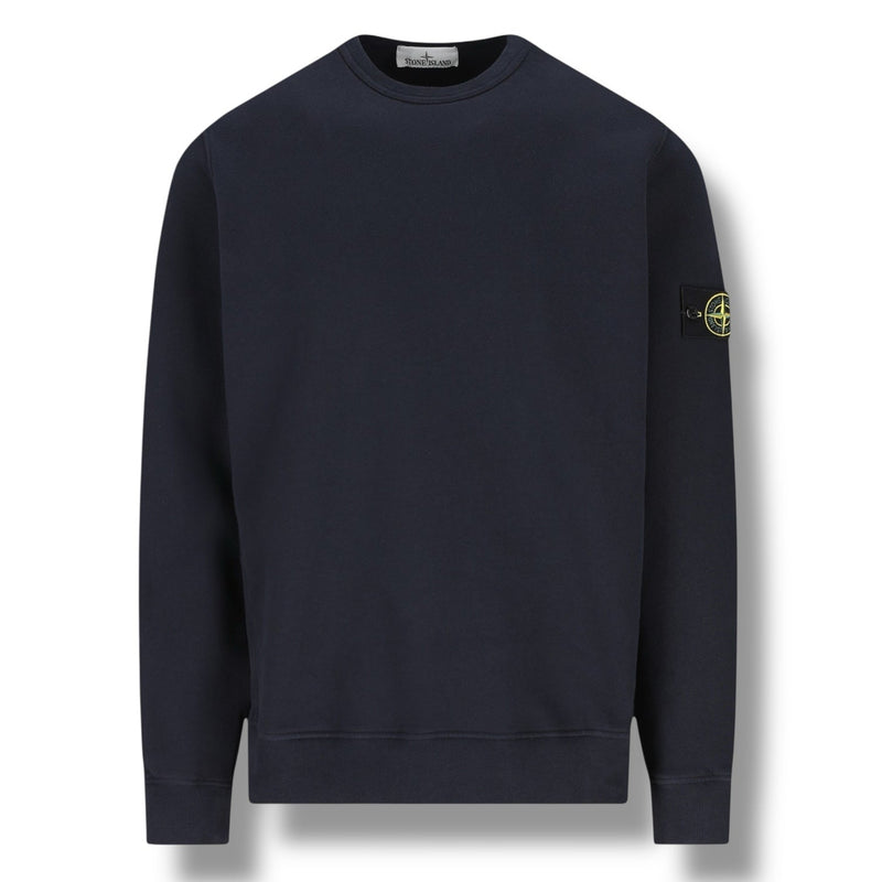 Stone Island Stone Island Organic Cotton Navy Sweatshirt — buy online at Garment Vault